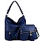 2 IN 1 Tassel Accent Hobo Cross Body Value SET