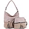 2 IN 1 Tassel Accent Hobo Cross Body Value SET