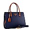 Two-Tone Structured Satchel