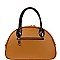 TWO TONE TRIANGLE LOGO DOME SATCHEL