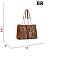 3-IN-1 Leopard Chained Satchel - Cross-Body & Wallet Set wholesale