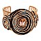 SPIRALLY WIRED CUFF W/ BEADS