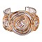 SPIRALLY WIRED CUFF W/ BEADS