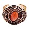 WIRED CIRCLE SPIRALS CUFF W/ BEADS