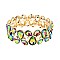 TRENDY GEM BLING CASTING STONE STRETCH BRACELET