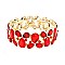 TRENDY GEM BLING CASTING STONE STRETCH BRACELET