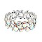 TRENDY GEM BLING CASTING STONE STRETCH BRACELET