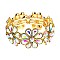 FLOWER GEM BLING CASTING STONE STRETCH BRACELET