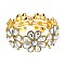FLOWER GEM BLING CASTING STONE STRETCH BRACELET