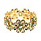 FLOWER GEM BLING CASTING STONE STRETCH BRACELET