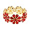 FLOWER GEM BLING CASTING STONE STRETCH BRACELET