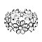 FLOWER GEM BLING CASTING STONE STRETCH BRACELET