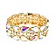 GLAMOROUS GEM BLING CASTING STONE STRETCH BRACELET