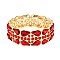 GLAMOROUS GEM BLING CASTING STONE STRETCH BRACELET