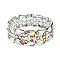 GLAMOROUS GEM BLING CASTING STONE STRETCH BRACELET