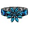 CHARMING BLING GEMSTONE FLOWER EVENING BRACELET