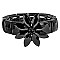 CHARMING BLING GEMSTONE FLOWER EVENING BRACELET