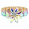 CHARMING BLING GEMSTONE FLOWER EVENING BRACELET