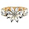 CHARMING BLING GEMSTONE FLOWER EVENING BRACELET