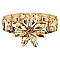 CHARMING BLING GEMSTONE FLOWER EVENING BRACELET