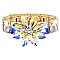 CHARMING BLING GEMSTONE FLOWER EVENING BRACELET