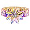 CHARMING BLING GEMSTONE FLOWER EVENING BRACELET