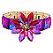 CHARMING BLING GEMSTONE FLOWER EVENING BRACELET