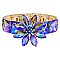 CHARMING BLING GEMSTONE FLOWER EVENING BRACELET