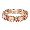 CLASSY SQUARE GEM STONE STRETCH BRACELET