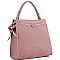 Embossed Faux-Leather 2Way Bag