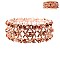 TRENDY CRISSCROSS RHINESTONE BRACELET W/GEMS SLBY8054