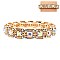 CLASSY SQUARE MIRROR STRETCH STONE BRACELET SLBY8108