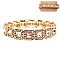 CLASSY SQUARE MIRROR STRETCH STONE BRACELET SLBY8108