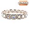 CLASSY SQUARE MIRROR STRETCH STONE BRACELET SLBY8108