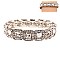 CLASSY SQUARE MIRROR STRETCH STONE BRACELET SLBY8108