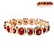 CLASSY SINGLE RHINESTONE STRETCH BRACELET W/GEMS SLBY8151