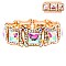 FASHIONABLE SQUARE MIRROR STRETCH STONE BRACELET SLBY8154