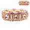 FASHIONABLE SQUARE MIRROR STRETCH STONE BRACELET SLBY8154