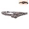 TRENDY SNAKE AROUND ME RHINESTONE BRACELET W/GEMS SLBY8155