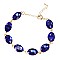 FASHIONABLE OVAL STONE LINK BRACELET SLBY8943
