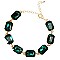 FASHIONABLE RECTANGLE STONE LINK BRACELET SLBY8944