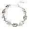 FASHIONABLE RECTANGLE STONE LINK BRACELET SLBY8944