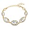 FASHIONABLE MIRRORED HALO OVAL STRETCH BRACELET SLBY8991