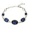 FASHIONABLE MIRRORED HALO OVAL STRETCH BRACELET SLBY8991
