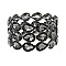 TRENDY 3 LINE DROP STONE STRETCH BRACELET