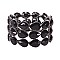 TRENDY 3 LINE DROP STONE STRETCH BRACELET