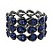 TRENDY 3 LINE DROP STONE STRETCH BRACELET