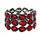 TRENDY 3 LINE DROP STONE STRETCH BRACELET