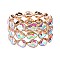 TRENDY 3 LINE DROP STONE STRETCH BRACELET