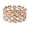 TRENDY 3 LINE DROP STONE STRETCH BRACELET